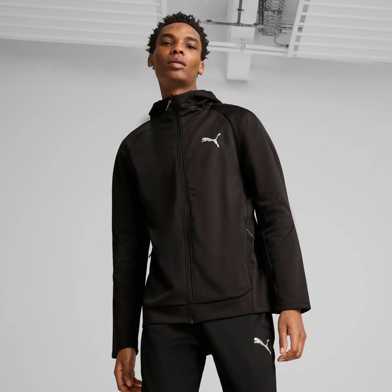 Pánska mikina PUMA Evostripe Warm Hoodie FZ DK puma black 3