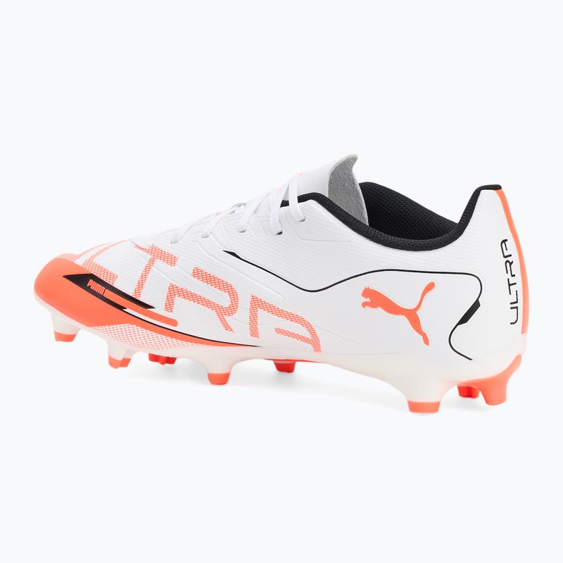 Kopačky PUMA Ultra 5 Play FG/AG puma white/puma black/glowing red 3