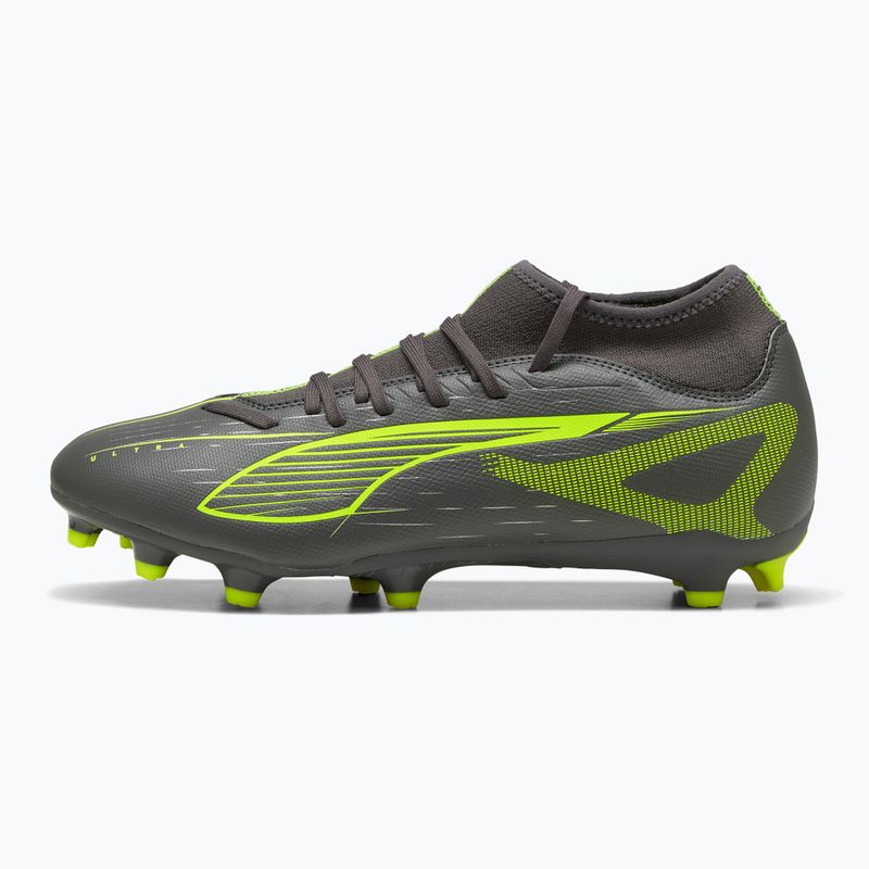 Pánske kopačky PUMA Ultra 5 Play+ FG/AG matte aged silver/yellow alert/puma aged silver