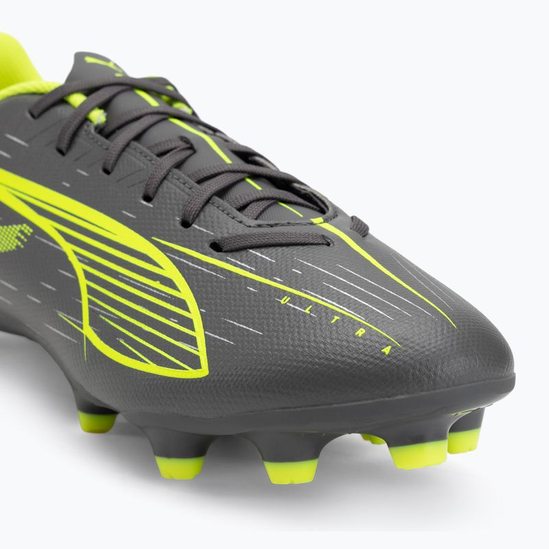 Kopačky PUMA Ultra 5 Play FG/AG matná stará strieborná/žltá výstraha/puma stará strieborná  7