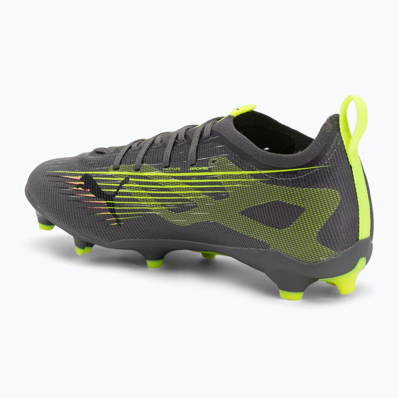 Detské kopačky PUMA Ultra 5 Pro FG/AG Jr matte aged silver/yellow alert/sun struck 3