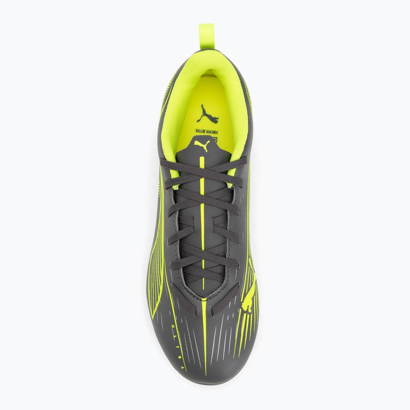 Detské kopačky PUMA Ultra 5 Play FG/AG Jr matte aged silver/yellow alert/puma aged silver 5