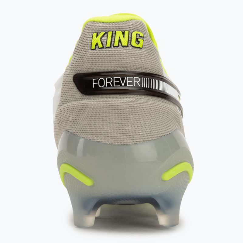 Pánske kopačky PUMA King Ultimate Forever FG/AG biela šedá/electric lime/puma white/flat light gray 6