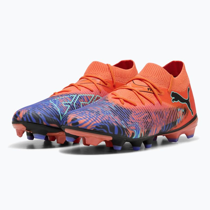 Pánske kopačky PUMA Future 8 Match Creativity FG/AG orange poppy/black/darček ametyst/electric peppermint 9