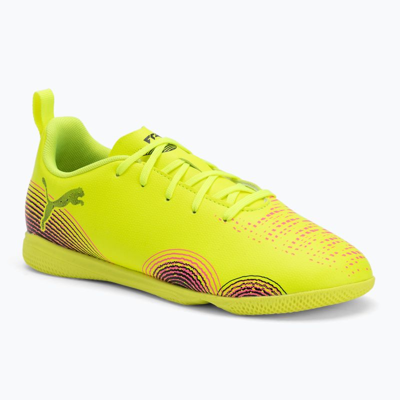 PUMA Future 8 Play It yellow alert/ puma black/ sun struck detské kopačky