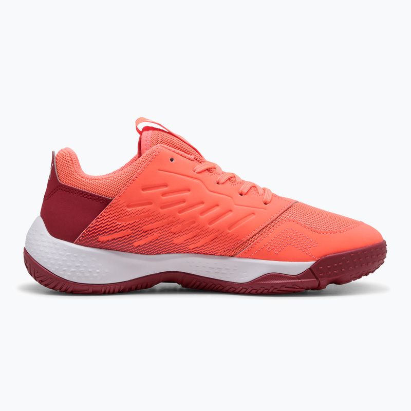 Detské hádzanárské topánky PUMA Accelerate Jr glowing red/white/dark crimson/black 8
