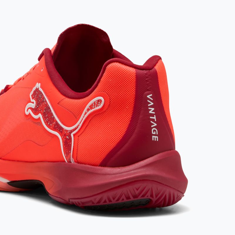 Hádzanárske topánky PUMA Vantage Nitro glowing red / puma white / dark crimson / puma black 11