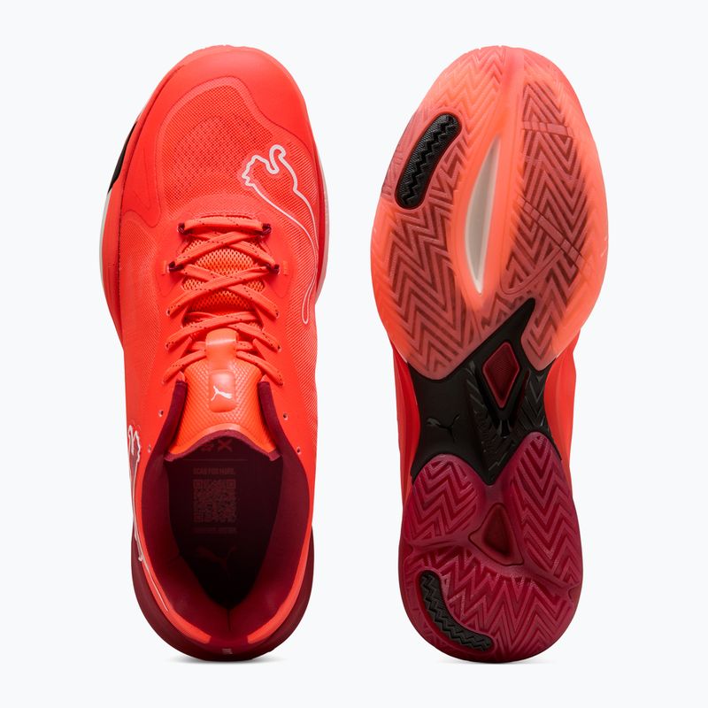 Hádzanárske topánky PUMA Vantage Nitro glowing red / puma white / dark crimson / puma black 12