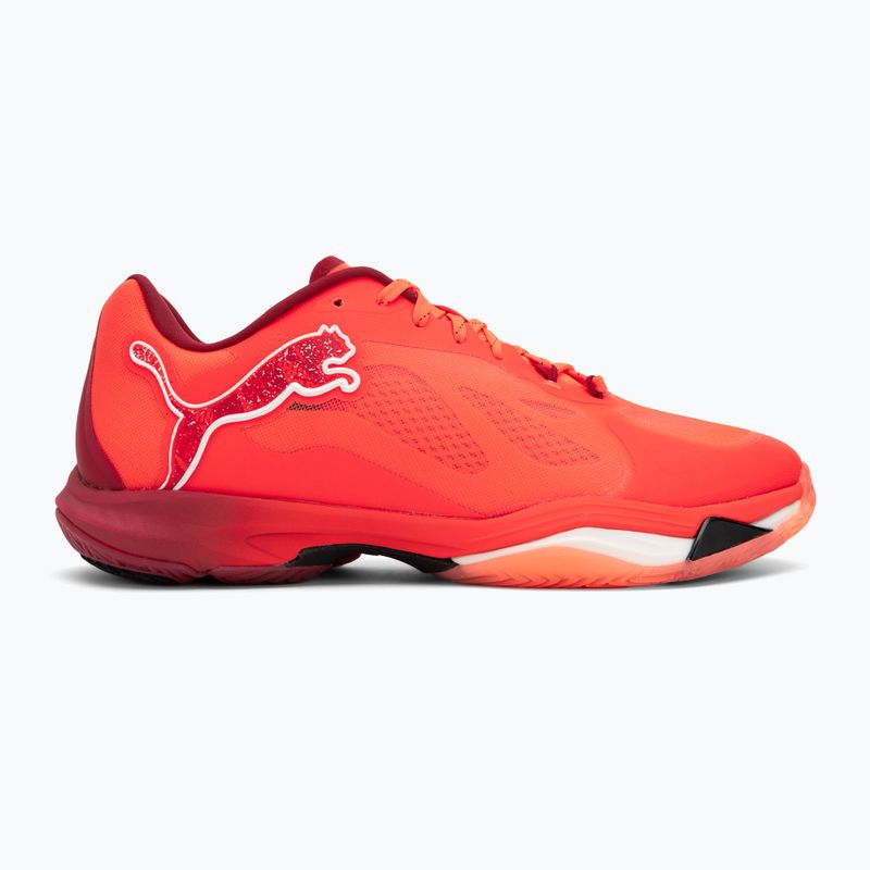 Hádzanárske topánky PUMA Vantage Nitro glowing red / puma white / dark crimson / puma black 2