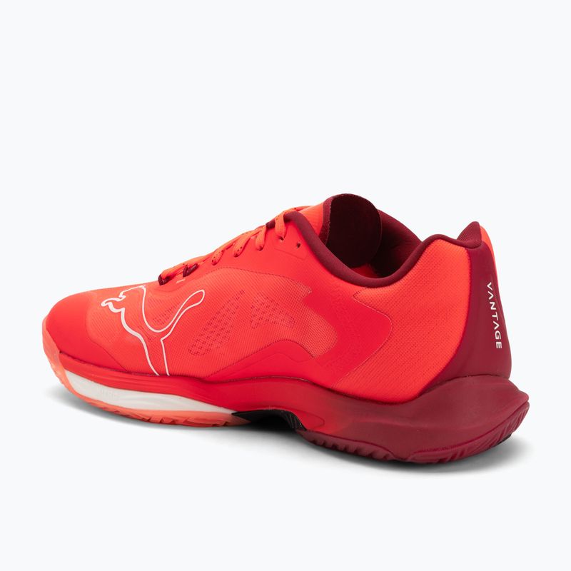 Hádzanárske topánky PUMA Vantage Nitro glowing red / puma white / dark crimson / puma black 3