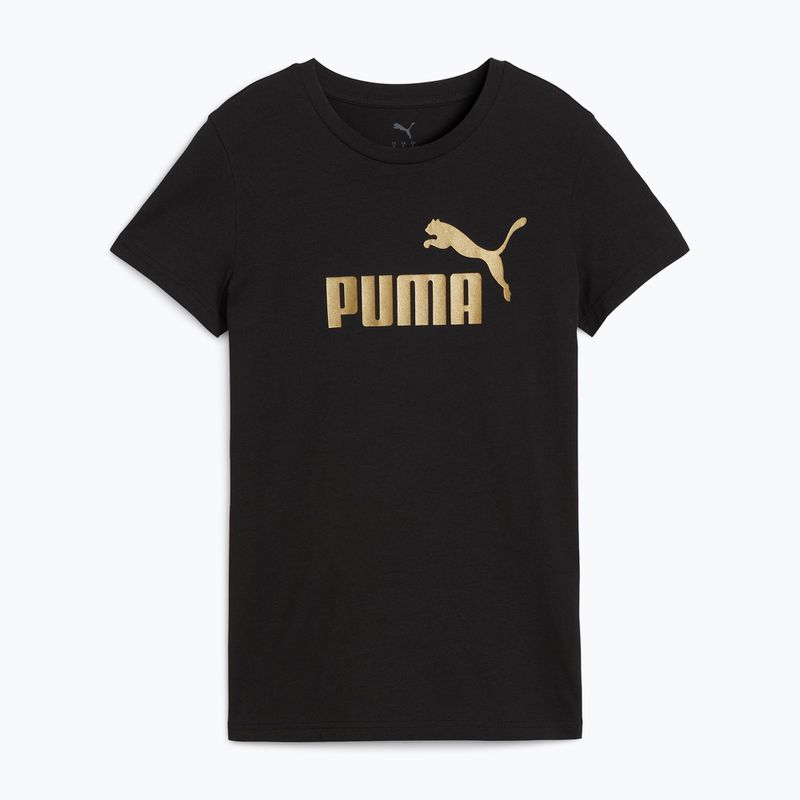 Dámske tričko PUMA ESS Metallic No. 1 Logo Tee puma black/metallic gold