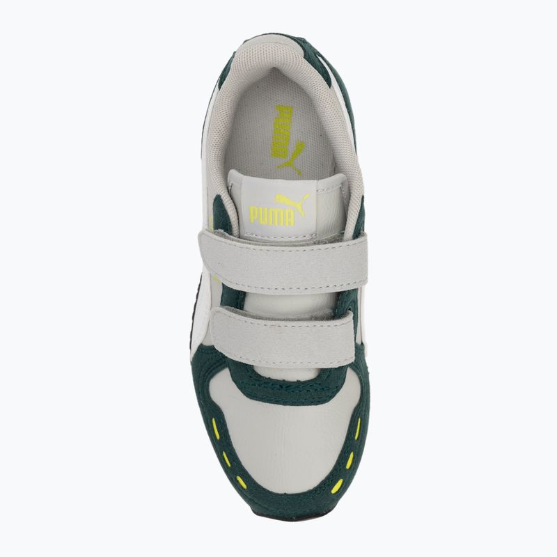 Juniorské topánky PUMA Cabana Racer SL 20 V PS coollightgray/pumawhite/darkmyrtle/limesmash 5