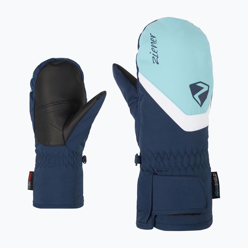 Detské lyžiarske rukavice ZIENER Loriano Aquashield Mitten dark navy 6