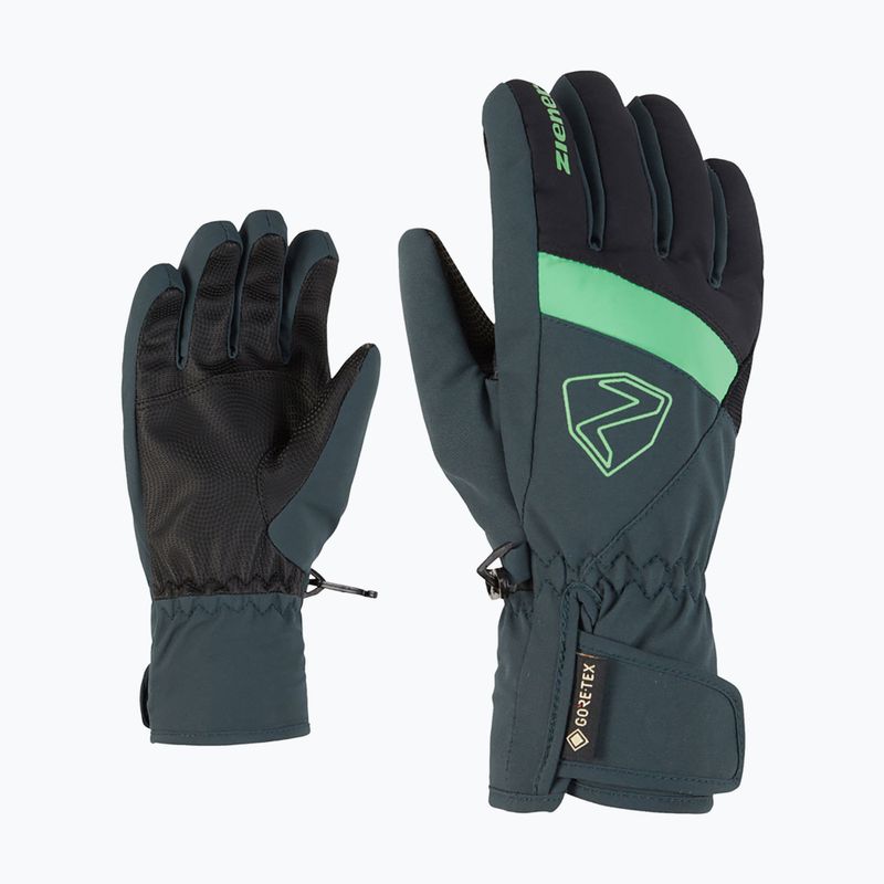 Detské lyžiarske rukavice ZIENER Leif GTX dark jungle 6