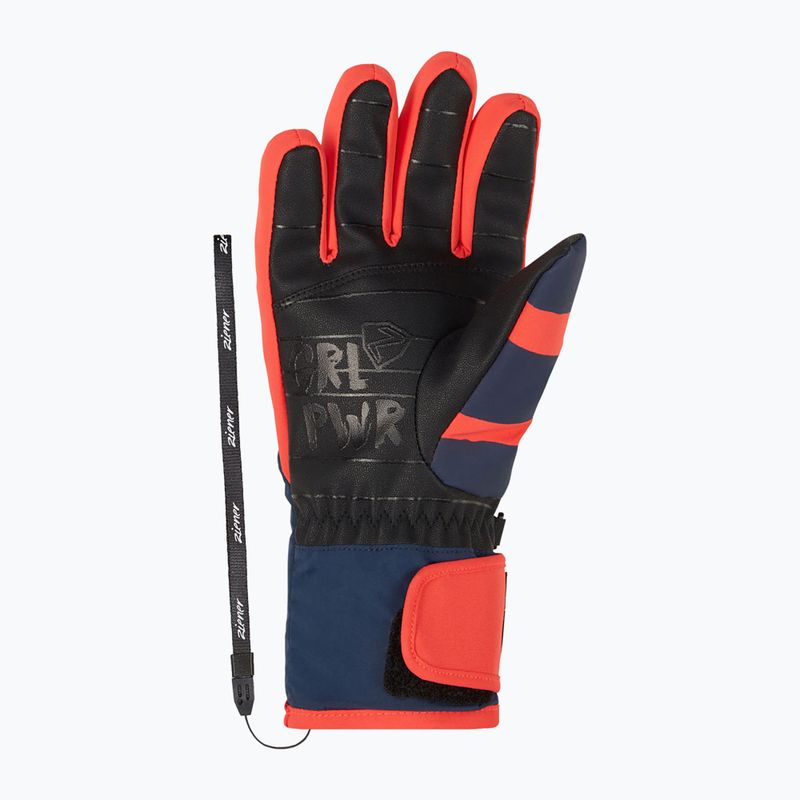 Detské lyžiarske rukavice ZIENER Liwa Aquashield PR fiery red 9