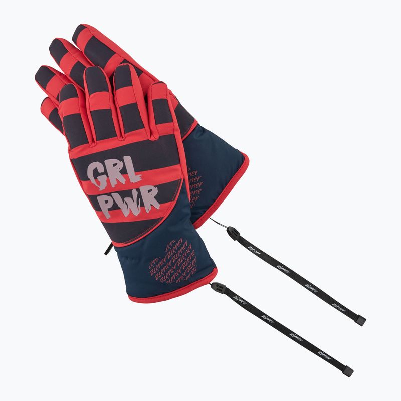 Detské lyžiarske rukavice ZIENER Liwa Aquashield PR fiery red 6