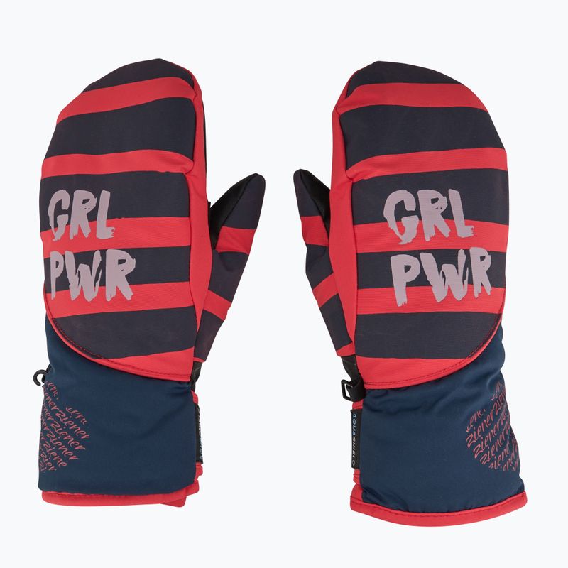 Detské lyžiarske rukavice ZIENER Liwani Aquashield PR Mitten fiery red 3