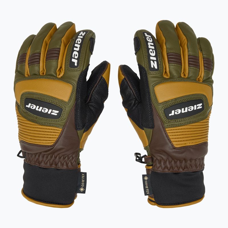 Pánske lyžiarske rukavice ZIENER Guard GTX + Gore Grip PR alpine dark/brown 3
