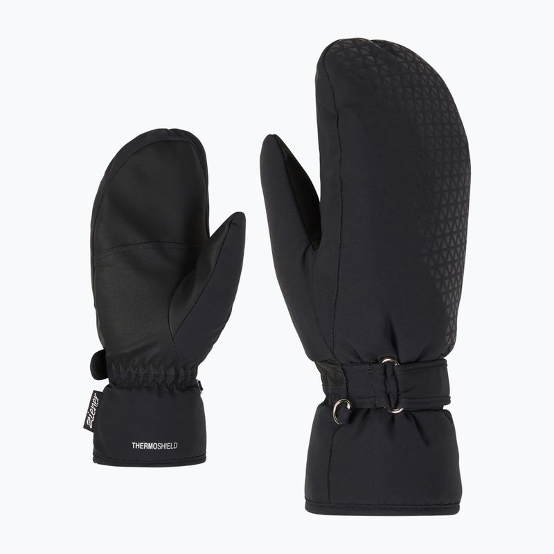 Dámske lyžiarske rukavice ZIENER Kisar Aquashield Mitten black