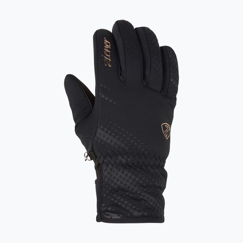 Dámske lyžiarske rukavice ZIENER Karoi WS PR black/rose metallic 7