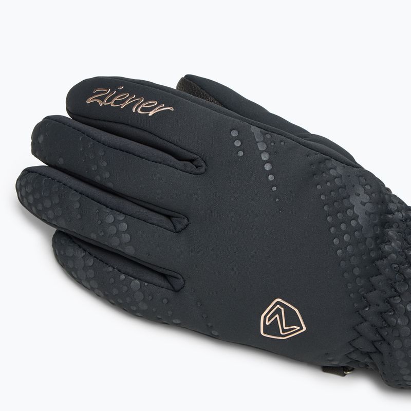 Dámske lyžiarske rukavice ZIENER Karoi WS PR black/rose metallic 4