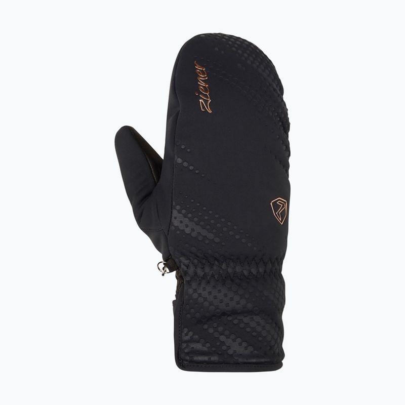 Dámske lyžiarske rukavice ZIENER Karoia WS PR Mitten black/rose metallic 8