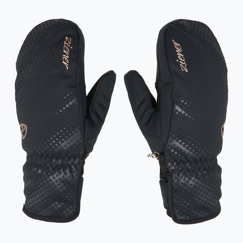 Dámske lyžiarske rukavice ZIENER Karoia WS PR Mitten black/rose metallic 3