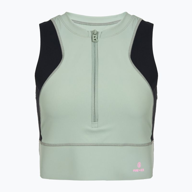dámske tréningové tričko BOGNER FIRE+ICE Caia 1/4 Zip eucalyptus