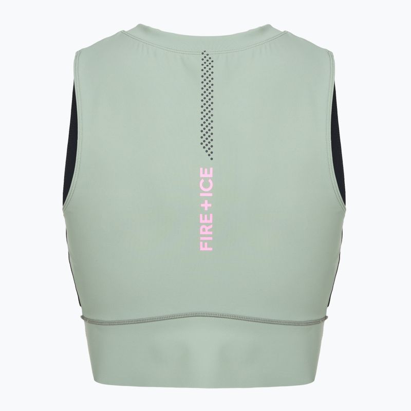 dámske tréningové tričko BOGNER FIRE+ICE Caia 1/4 Zip eucalyptus 2
