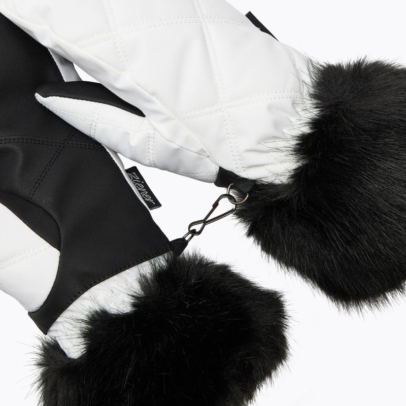 Dámske lyžiarske rukavice ZIENER Kwinzi-Z Mitten white 5