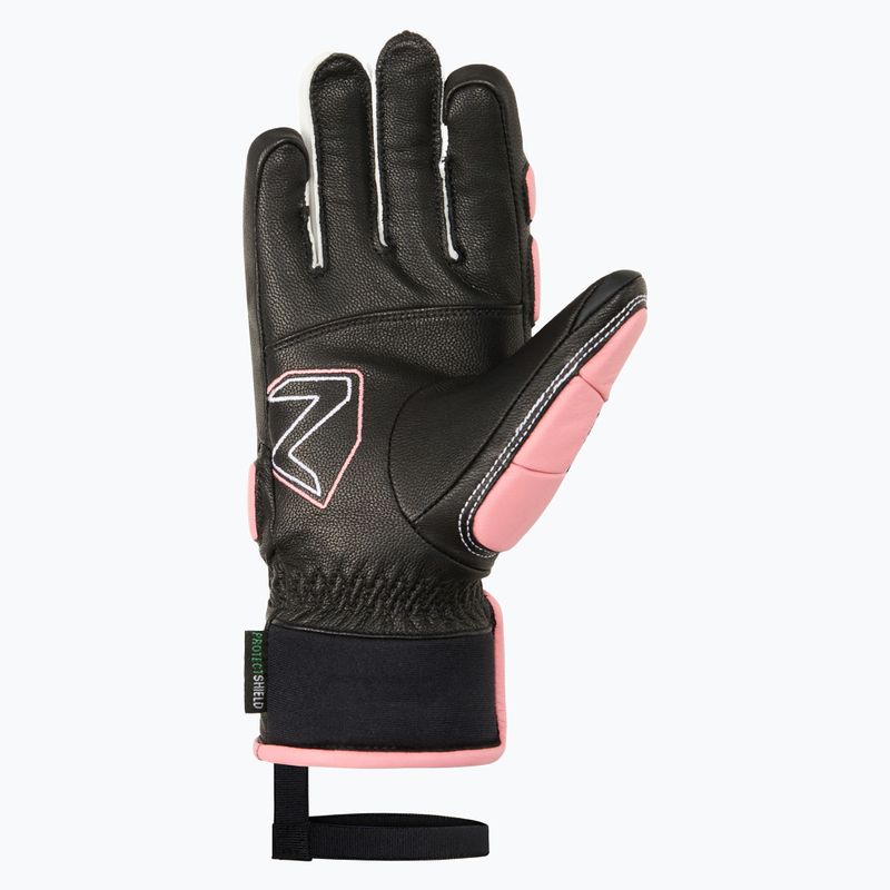 Detské lyžiarske rukavice Ziener Lanus-Z AS PR black/pink vanilla 3