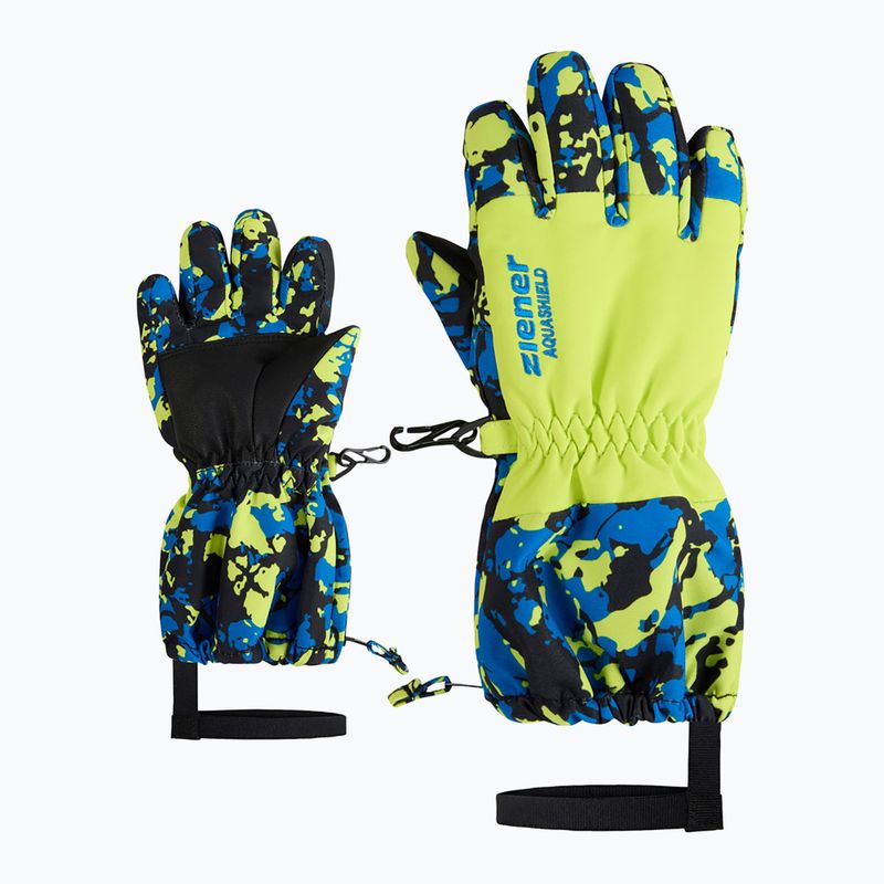 Detské lyžiarske rukavice ZIENER Levio AS Minis camo persian blue