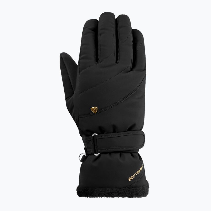 Dámske lyžiarske rukavice ZIENER Keaka-Z Aquashield PR black/gold art. 2