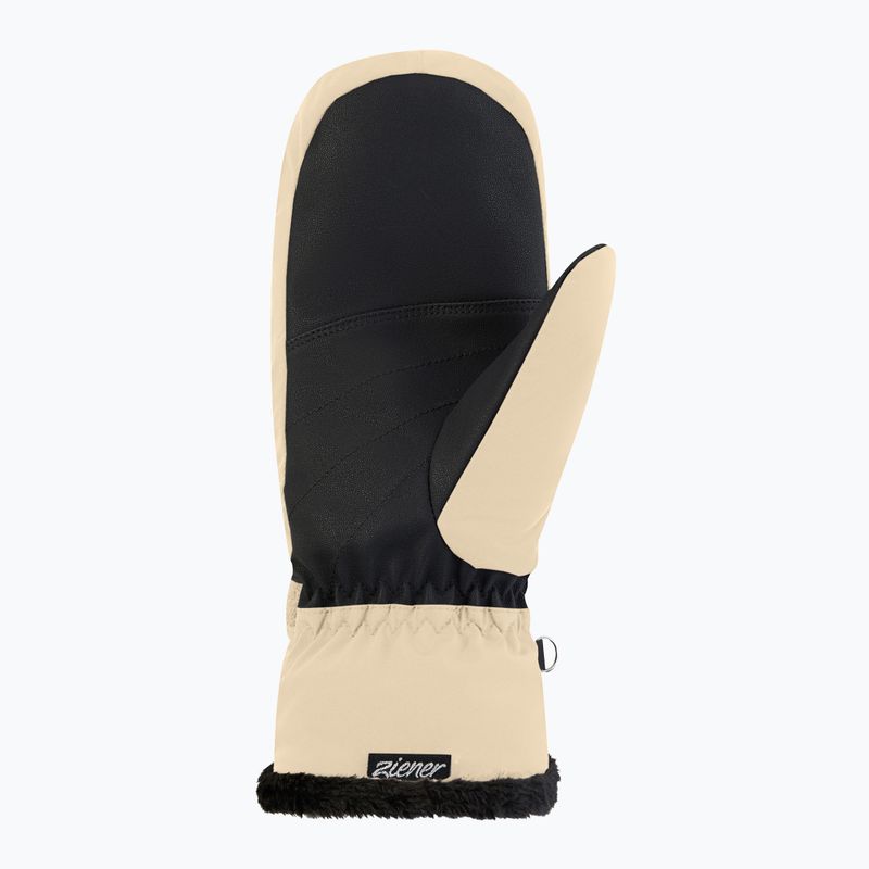 Dámske lyžiarske rukavice Ziener Keaki-Z Aquashield PR Mitten Glove soft taupe 3