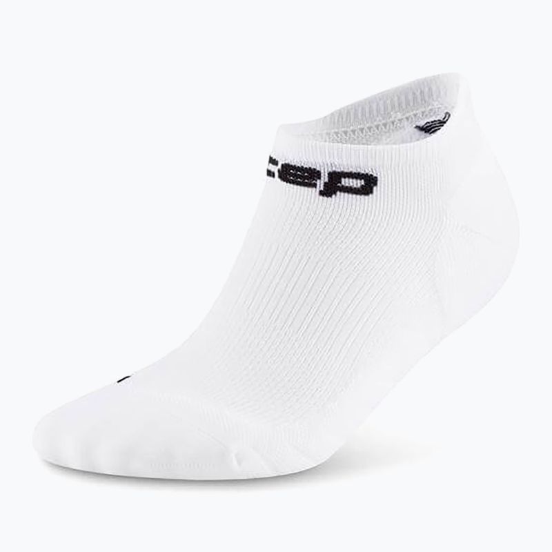 Dámske kompresné ponožky CEP Run No Show 5.0 white 2