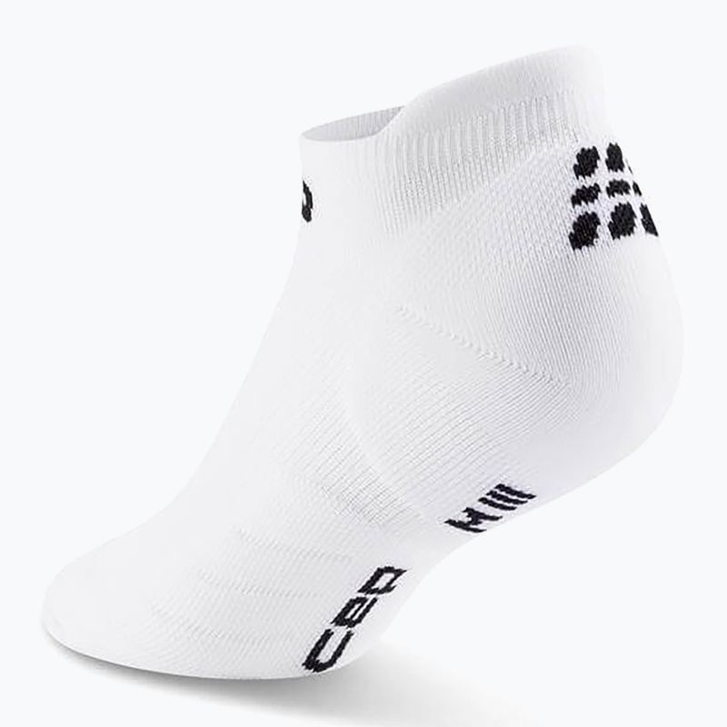 Dámske kompresné ponožky CEP Run No Show 5.0 white 3
