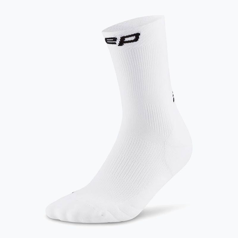Dámske kompresné ponožky CEP Run Mid Cut 5.0 white 2