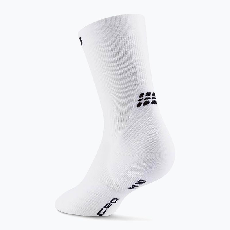 Dámske kompresné ponožky CEP Run Mid Cut 5.0 white 3