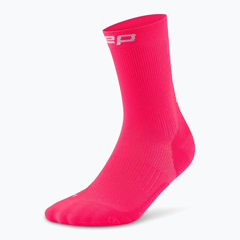 Dámske kompresné ponožky CEP Run Mid Cut 5.0 pink 2