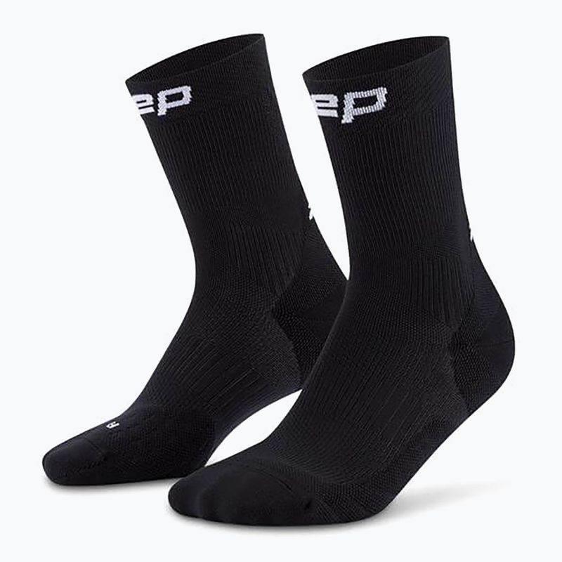 Dámske kompresné ponožky CEP Run Mid Cut 5.0 black