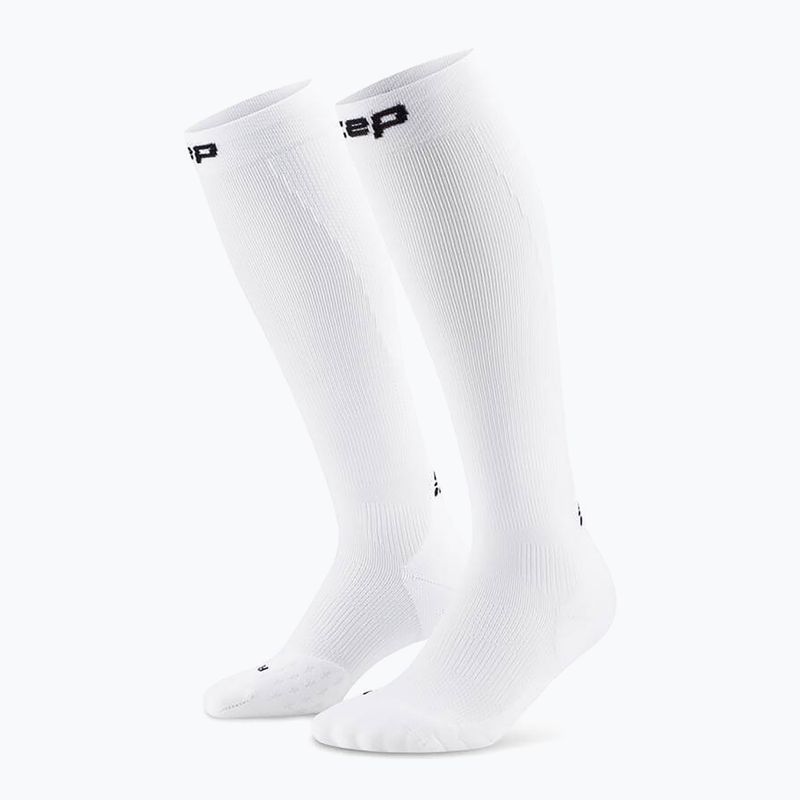 Pánske kompresné  ponožky CEP Run Tall 5.0 white