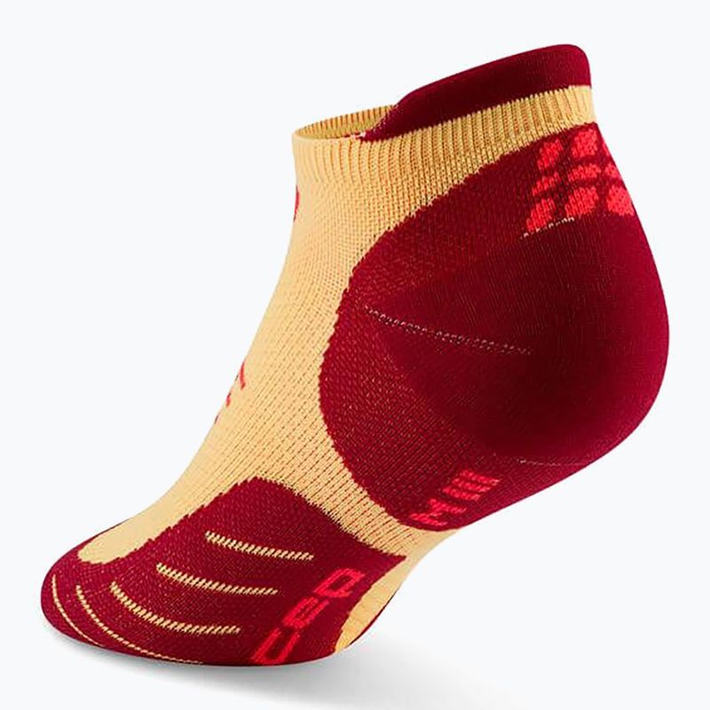 Pánske kompresné  ponožky CEP Run No Show 5.0 marigold/burgundy 3