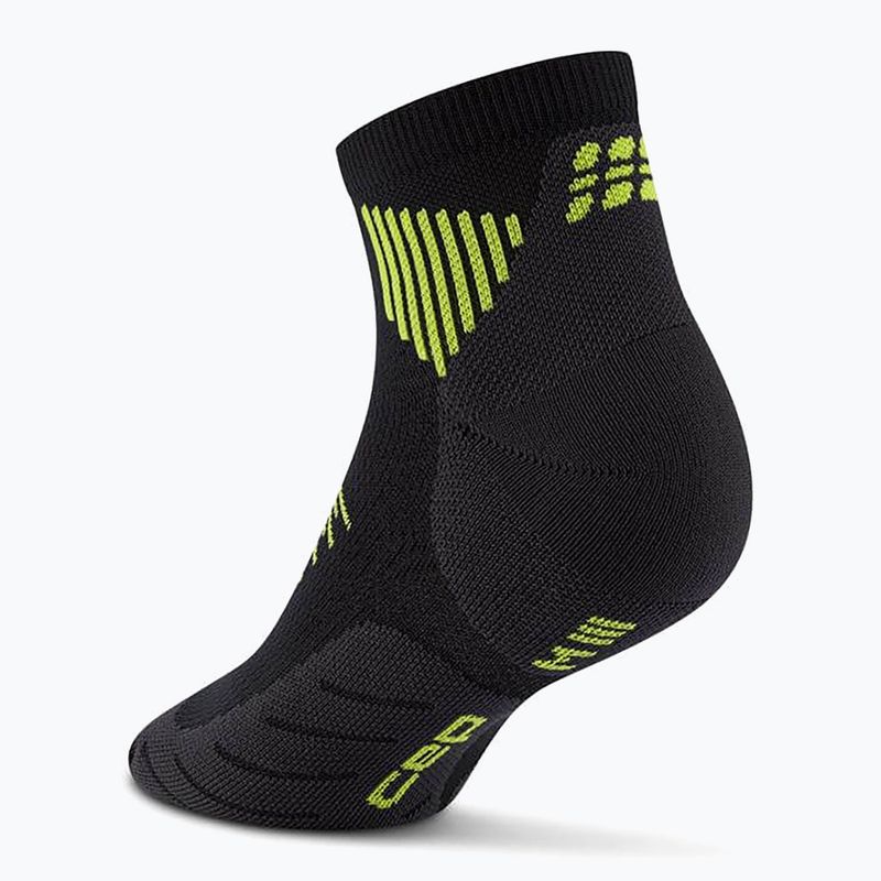 Pánske kompresné  ponožky CEP Run Low Cut 5.0 black/lime 3