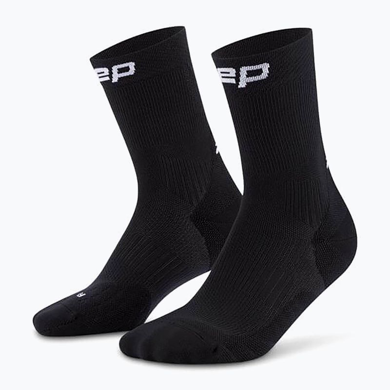 Pánske kompresné  ponožky CEP Run Mid Cut 5.0 black