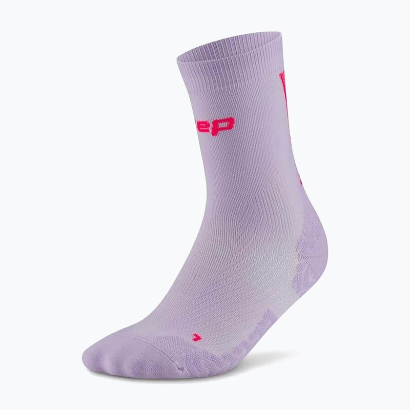 Pánske kompresné ponožky CEP Ultralight Mid Cut 4.0 lilac/pink 2