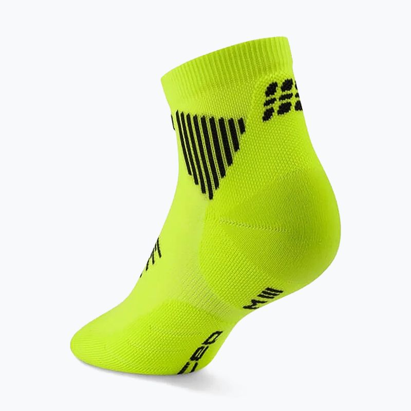 Dámske kompresné ponožky CEP Run Low Cut 5.0 lime/black 3