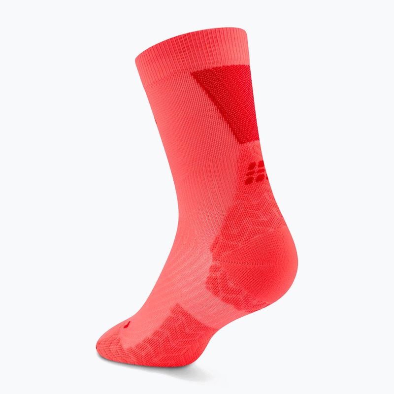 Dámske ponožky CEP Ultralight Mid Cut 4.0 neon coral/red 3
