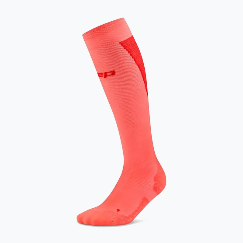 Pánske ponožky CEP Ultralight Tall 4.0 neon coral/red 2