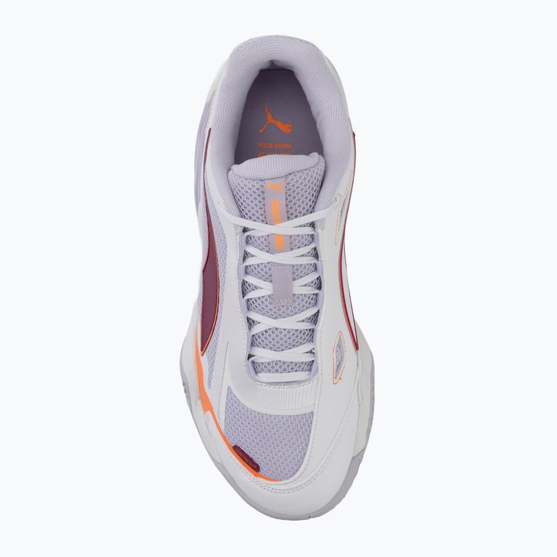 Dámske hádzanárske topánky PUMA Solarstrike 4 puma white/heat fire/lilac crush berry 5