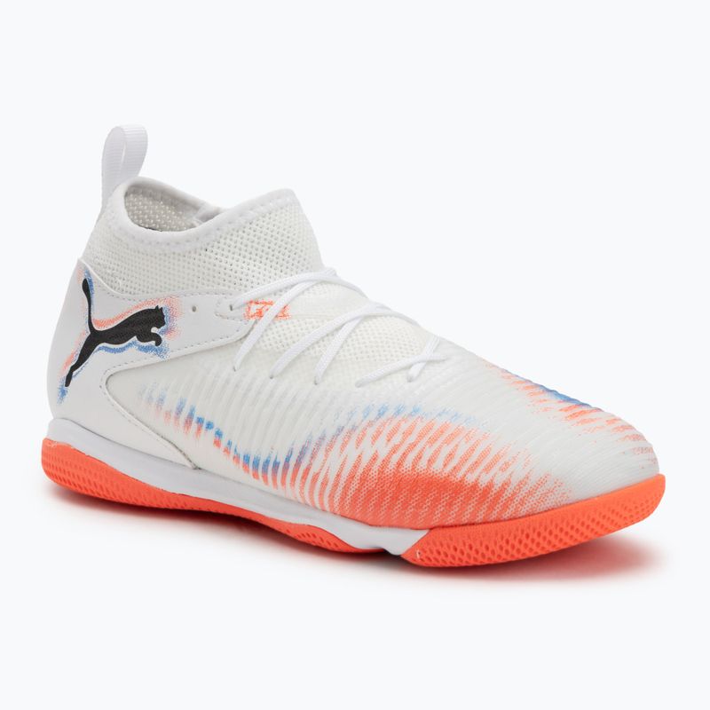 Detské kopačky PUMA Future 8 Match It + Mid Jr  puma white/puma black/glowing red